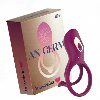 Кольцо эрекционное с вибрацией AN Germ фиолетовый — купить в секс-шопе LoveDoctor