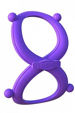 Эрекционное кольцо Infinity Ring на пенис и мошонку фиолетовое — фото 2