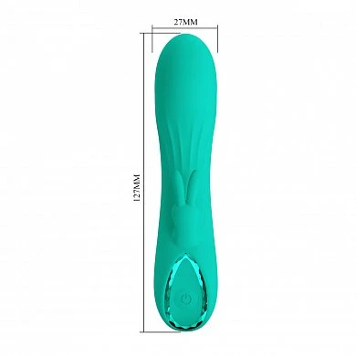 Массажёр-кролик с мощной вибрацией DJ Stick бирюзовый — фото 4