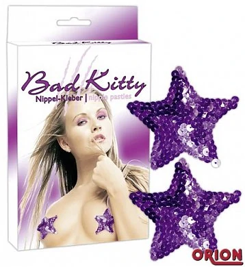 Украшение Bad Kitty Pasties Purple Star "Звездочки" — купить в секс-шопе LoveDoctor