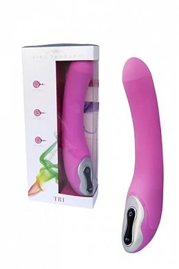 Вибратор многопрограммный 19 см  розовый силиконовый. i