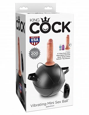 Вибросиденье-мяч мини + фаллоимитатор PipeDream King Cock — купить в секс-шопе LoveDoctor