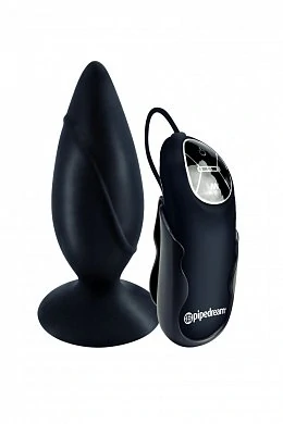 Вибровтулка анальная с ДУ Elite Vibrating Plug черная — фото 2