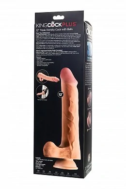 Фаллоимитатор Pipedream King Cock с мошонкой телесный 33 см — фото 11