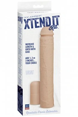 Насадка-удлиннитель с регулируемой длиной Xtend It Kit - White 9" телесный — купить в секс-шопе LoveDoctor