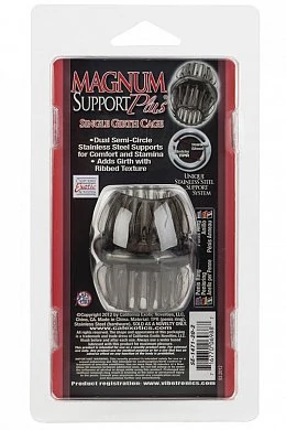 Насадка стимулирующая Magnum Support Plus Single Girth Cages черная — фото 3