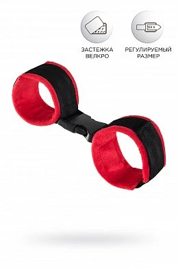 Оковы Anonymo велюр красные — купить в секс-шопе LoveDoctor