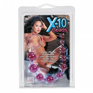 Анальная цепочка X-10 Beads Pink — купить в секс-шопе LoveDoctor