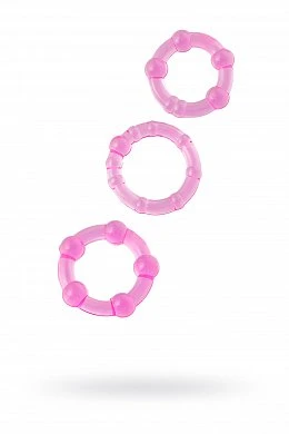 Эрекционные кольца Rings Set розовые 3 шт — купить в секс-шопе LoveDoctor