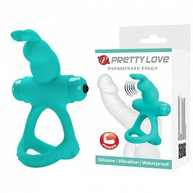 Эрекционное виброкольцо кролик Pretty Love бирюзовый — купить в секс-шопе LoveDoctor