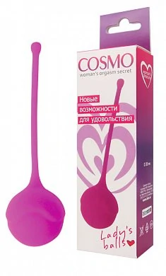 Вагинальный шарик Cosmo розовый 13 см — купить в секс-шопе LoveDoctor