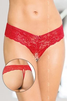 Трусики кружевные SoftLine Collection красный S/M — купить в секс-шопе LoveDoctor