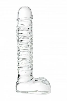 Нереалистичный фаллоимитатор Sexus Glass прозрачный 20 см — фото 3