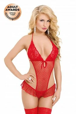 Боди открытое красное S/M — купить в секс-шопе LoveDoctor