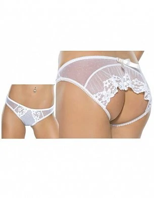 Трусики открытые сзади цвет экрю L/XL — купить в секс-шопе LoveDoctor