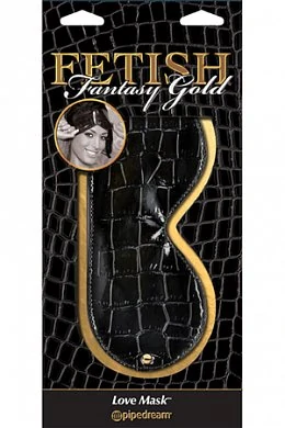 Маска Fetish Fantasy Gold Love Mask черная с золотом — купить в секс-шопе LoveDoctor