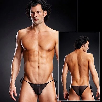 Черные мужские side-tie бикини L/XL — купить в секс-шопе LoveDoctor