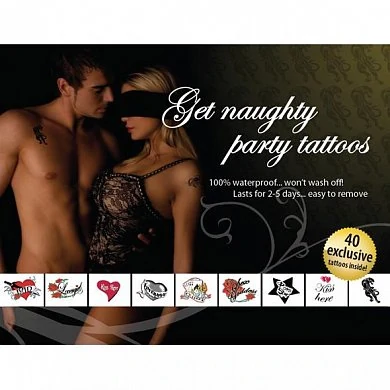Набор Тату Get Naughty Party 40 шт — купить в секс-шопе LoveDoctor