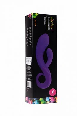 Двойной вибратор с удобной ручкой для держания и стильным дизайном