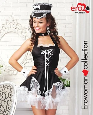 Костюм Фрау Марта черный с белым S/M — купить в секс-шопе LoveDoctor
