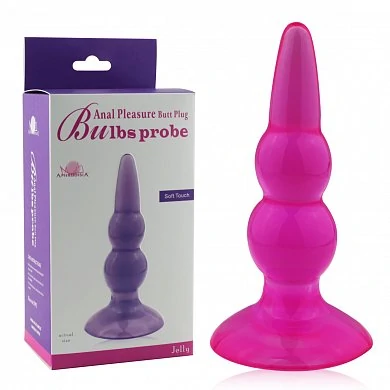 Анальная втулка Bulb Probe розовая 12 см — купить в секс-шопе LoveDoctor
