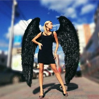 Крылья ангела черные 1,5 метра — купить в секс-шопе LoveDoctor