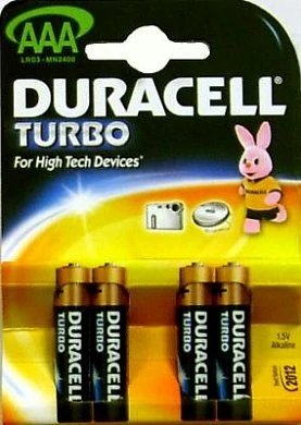 Мизинчиковые батарейки типа ААА Duracell LR03 Turbo 4 шт — купить в секс-шопе LoveDoctor