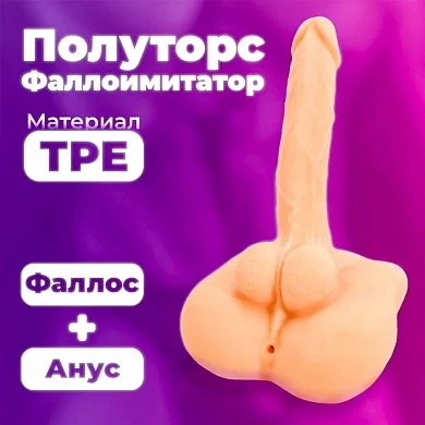 Реалистичный мужской полуторс с фаллосом 20 см — купить в секс-шопе LoveDoctor