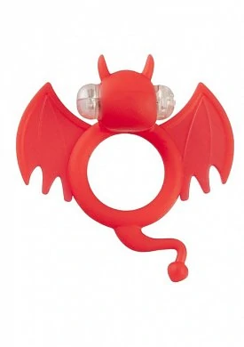Виброкольцо Devil Bat красная — купить в секс-шопе LoveDoctor