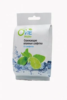 Влажные салфетки Ovie освежающие Махито № 15 — купить в секс-шопе LoveDoctor