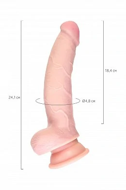 Фаллоимитатор Pipedream King Cock с мошонкой телесный 24,1 см — фото 10