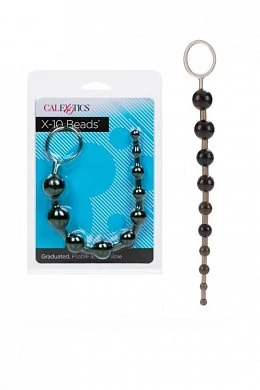 Анальная цепочка X-10 Beads Black — купить в секс-шопе LoveDoctor