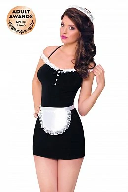 Костюм горничной из 3-х предметов черный M/L — купить в секс-шопе LoveDoctor