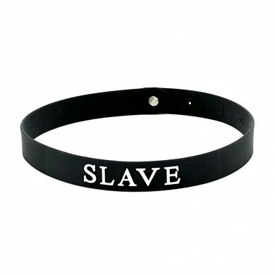 Ошейник с надписью Slave черный — купить в секс-шопе LoveDoctor
