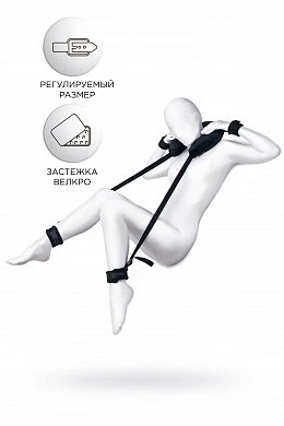 Стропа фиксирующая Anonymo с подушкой черная 127 см — купить в секс-шопе LoveDoctor