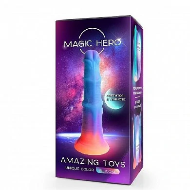 Фаллоимитатор с присоской Magic Hero светящийся в темноте 18 см — фото 3