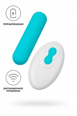 Вибропуля с пультом д/у A-toys Tnim голубая 6,5 см — купить в секс-шопе LoveDoctor