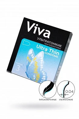 Презервативы Viva ультратонкие № 3 — купить в секс-шопе LoveDoctor