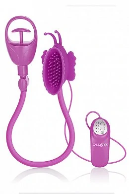 Помпа клиторальная с вибрацией ADV Butterfly Clit Pump Pink — купить в секс-шопе LoveDoctor