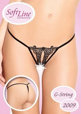 Стринги ажурные открытые черные S/L — купить в секс-шопе LoveDoctor