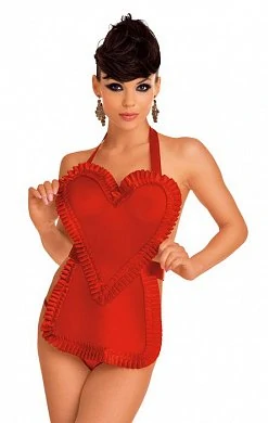 Фартук и стринги красные OS — купить в секс-шопе LoveDoctor