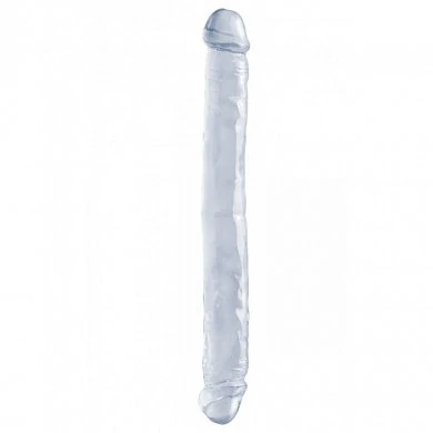 Фаллоимитатор двусторонний PipeDream Basix Double прозрачный 33,7 см — фото 2