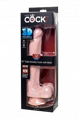 Фаллоимитатор Pipedream King Cock с мошонкой телесный 33 см — фото 10