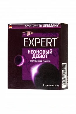 Презервативы Expert ''Неоновый дебют'' светящиеся в темноте 2 шт — фото 2
