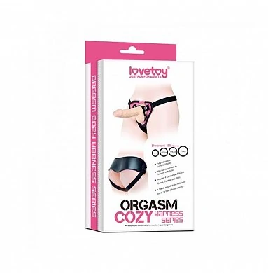 Страпон на трусиках Lovetoy Orgasm cozy розовый — фото 2