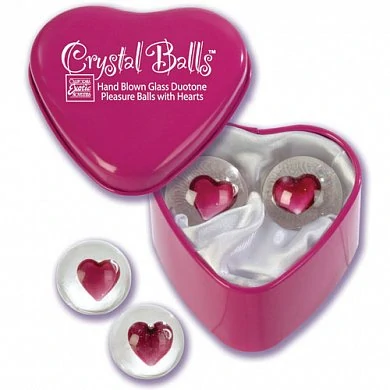 Шарики вагинальные с сердечками Crystal Balls — купить в секс-шопе LoveDoctor