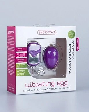 Виброяйцо 10 Speed Remote Vibrating Egg Small фиолетовое — фото 3