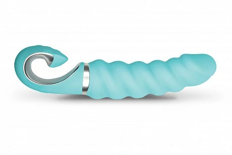 Анатомический витой вибратор Fun Toys Gjack 2 бирюзовый 22 см — купить в секс-шопе LoveDoctor
