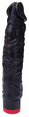 Вибромассажер реалистик черный 19,5 см