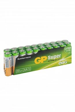 Алкалиновые батарейки GP Super Alkaline 15А АA 20 шт в пленке — фото 3